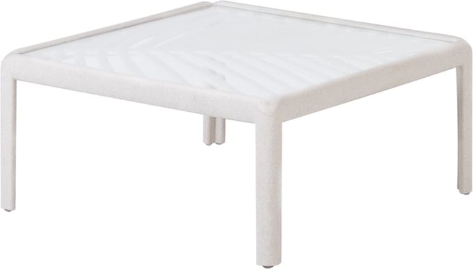 FERRETTI - Salontafel - Lichtbeige - 69 x 69 cm - Synthetisch