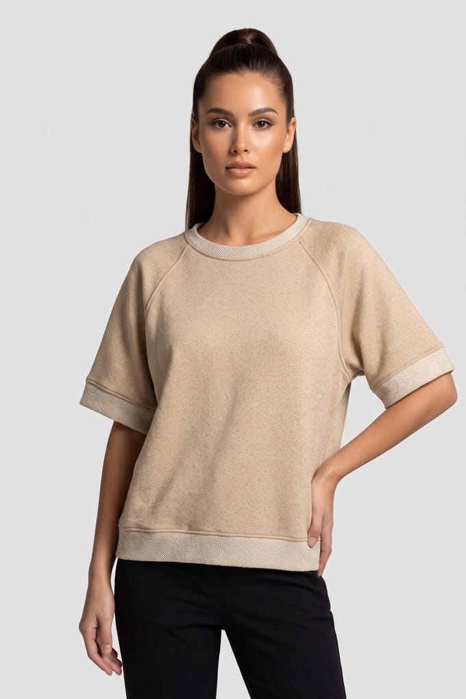 Summum Woman Jersey Glitter Sweat Ivory Taglia: L | Maglioni a maglia Outlet | Donna | Bianco