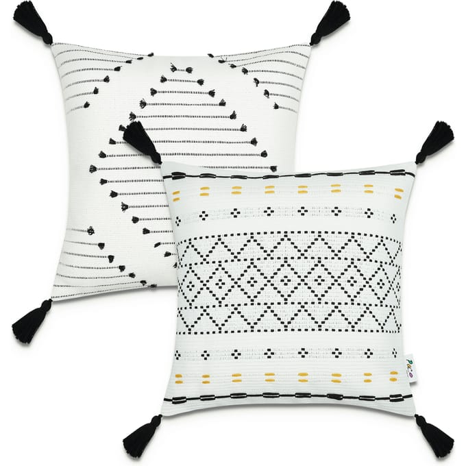 Kussensloop Chino wit 45x45 cm, 2 stuks