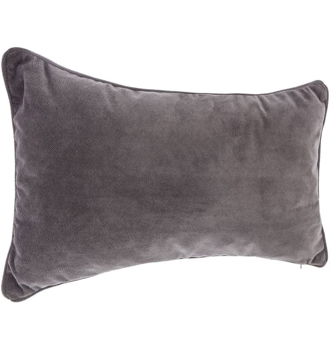 Kussen met afneembare overtrek, polyester, antraciet, 50 x 30 cm