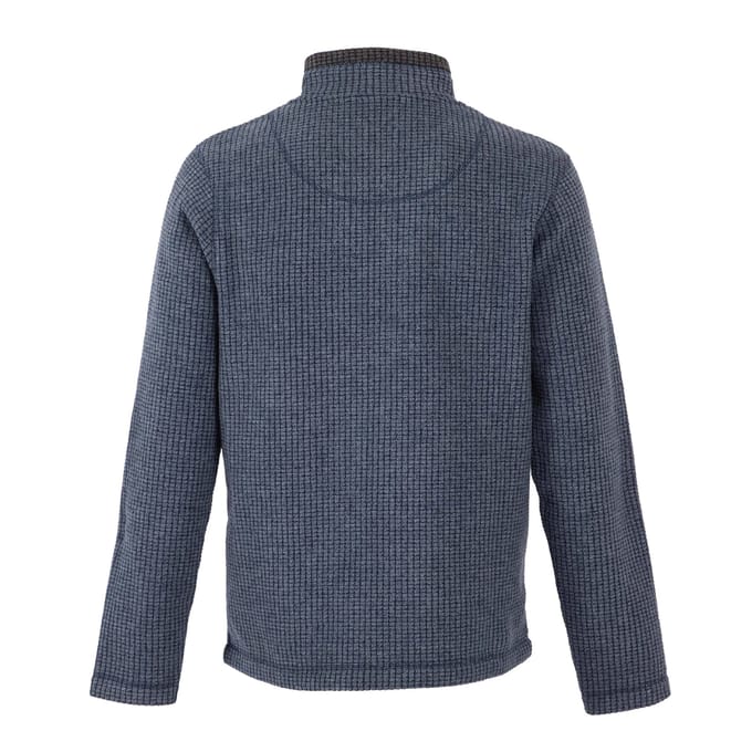 Weird Fish Heren Newark Grid Eco Friendly Quarter Zip Fleece Top (Marine)