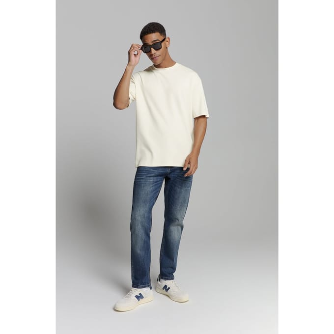 No Excess T-shirt Crewneck Heavy Solid Basic Offwhite Maat: XXL | Basic T-Shirts Outlet | Heren | Wit