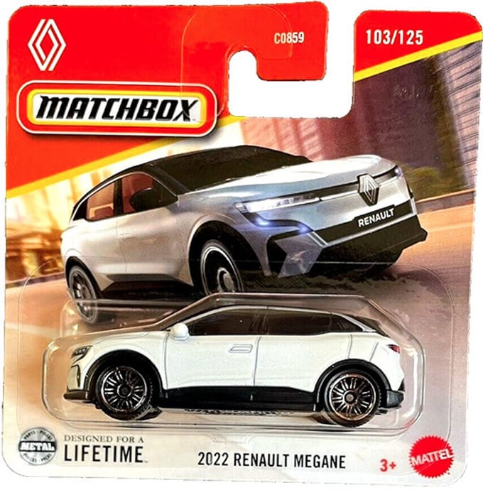 2022 RENAULT MEGANE WHITE BLACK 103/125 MATCHBOX 1:64