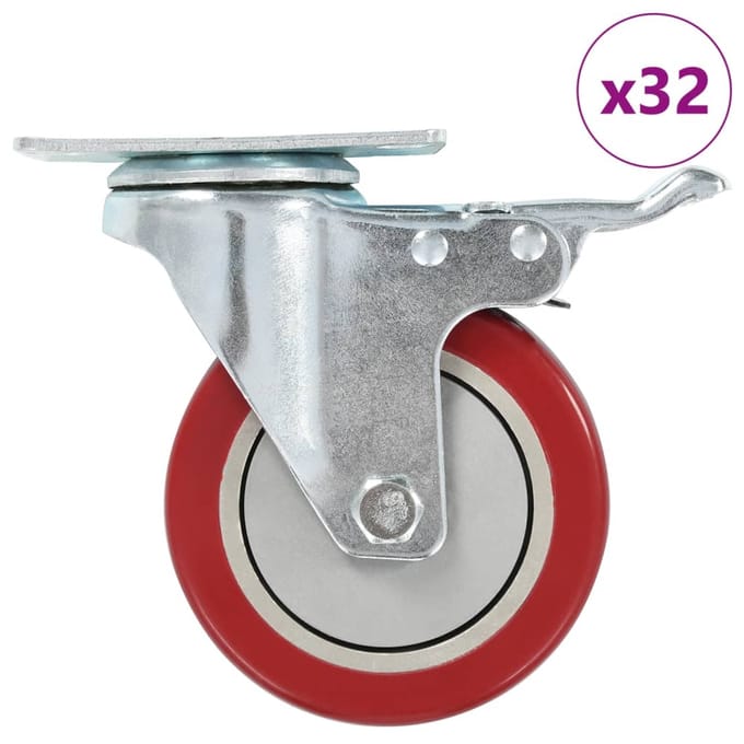 vidaXL Zwenkwielen 32 st 100 mm