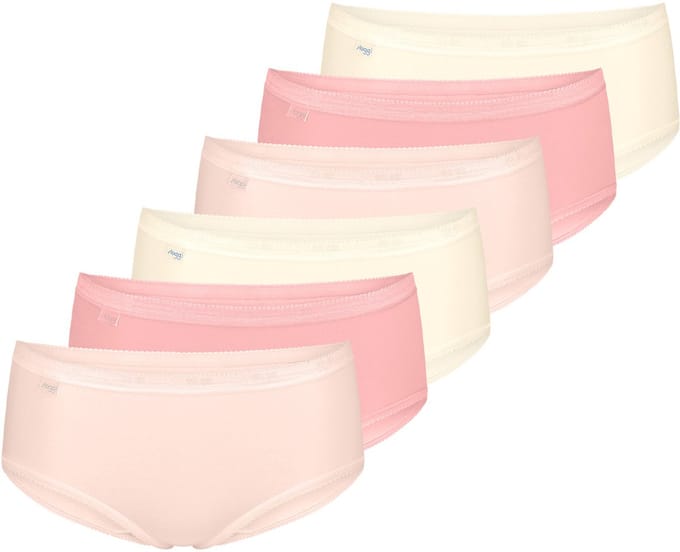 sloggi Dames midi slip 6 pack Basic+