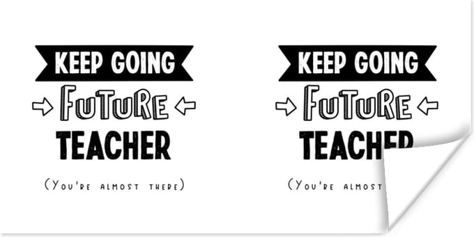 Poster Leraar - Quotes - School - Studenten - 150x75 cm
