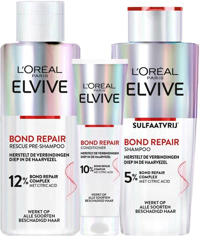 Elvive Bond Repair - Shampoo, Pre-Shampoo & Conditioner - Pakket