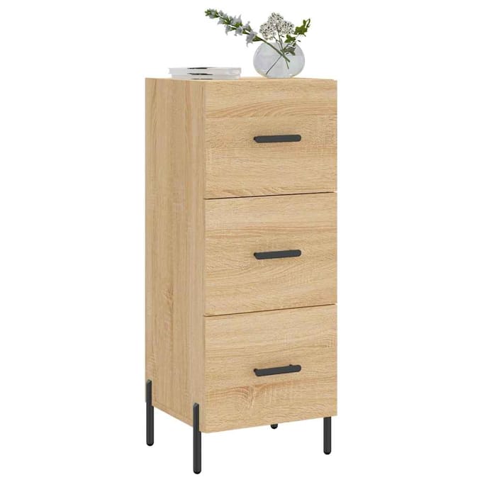 vidaXL - Dressoir - 34,5x34x90 - cm - bewerkt - hout - sonoma - eiken