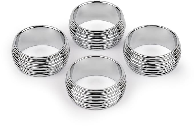 Zilverstad - Servetring Elana set van 4 zilver kleur - Moederdag cadeautip!