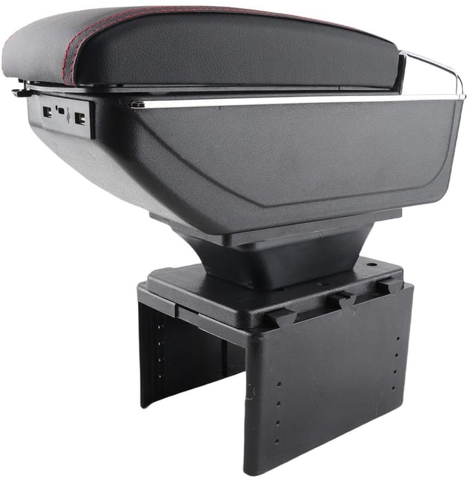 Dailygoods - Verstelbare Auto Armleuning Organizer met USB-interface