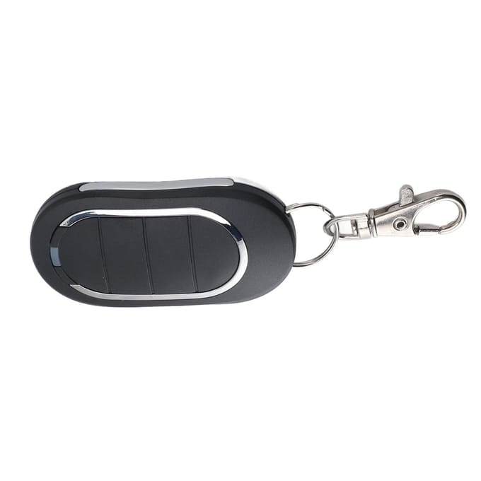 Télécommande Porte-clés 433.92mhz Portée 164ft Multifonctionnel Batterie bouton 3V intégrée Porte de garage black