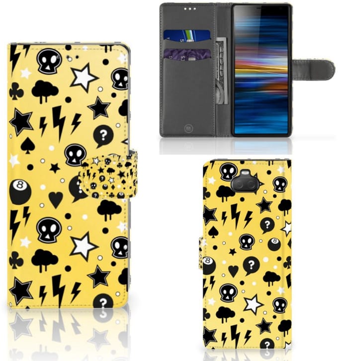 Telefoonhoesje met Naam Sony Xperia 10 Punk Geel