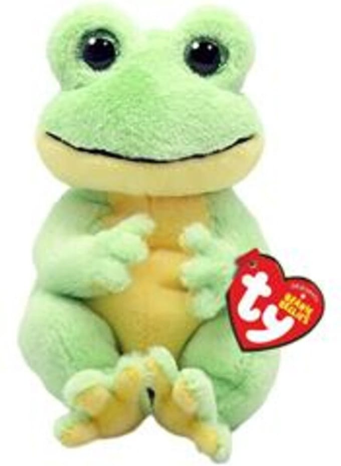 TY Beanie Babies Bellies Snapper Frog 15 cm