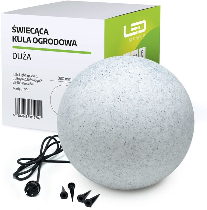 LLS - Tuinlamp - Kogelvormige Lamp - 38 cm - IP65 Weerbestendig - E27 Fitting