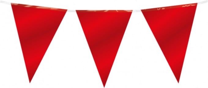 Vlaggenlijn Folie Rood - 10 meter
