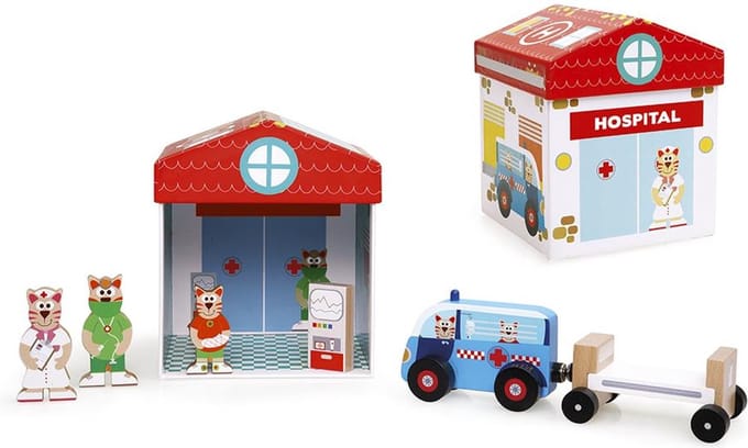 Scratch: SPEELDOOS ZIEKENHUIS 2-in-1