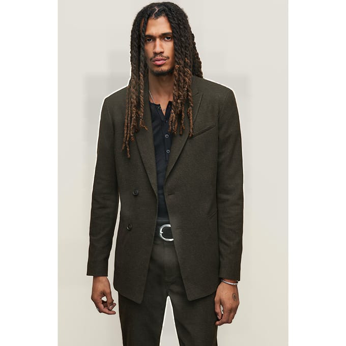 John Varvatos Slim Fit Peak Lapel Jacket With Asymmetr Kelp Größe: 48 | Blazer Outlet | Herren | Weiß