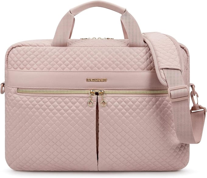 Laptoptas 15,6 inch voor Dames - Grote Computertas voor Kantoor en Reizen - Roze