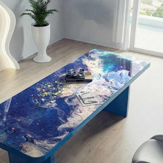Waterdichte zelfklevende rol - Afwasbare werkbladsticker - TIKAL EPOXY - 60x200cm