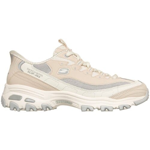 Skechers D LITES-SMOOTH NOSTALGIA Dames Instappers - Naturel / Grijs