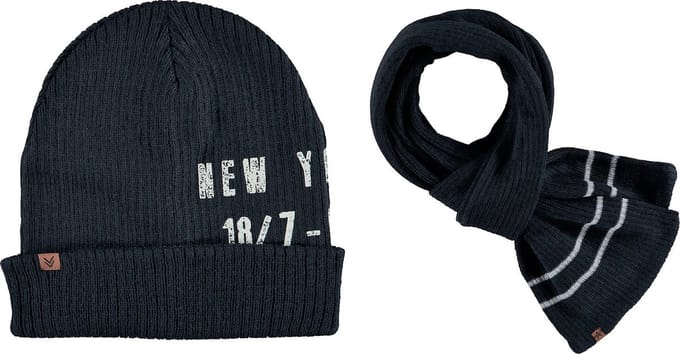 Set Jongens Muts Sjaal - 6-12 jaar - Navy