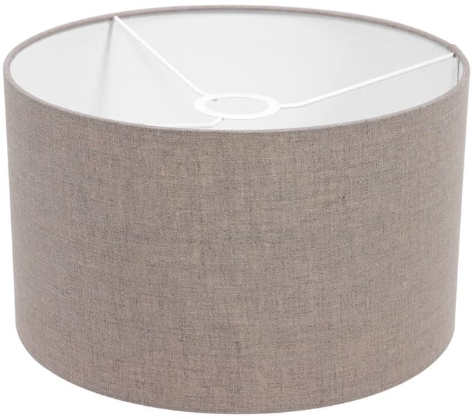 Grijze textiele lampenkap K7396RS Ø 30cm met E27 support - Modern design - Steinhauer