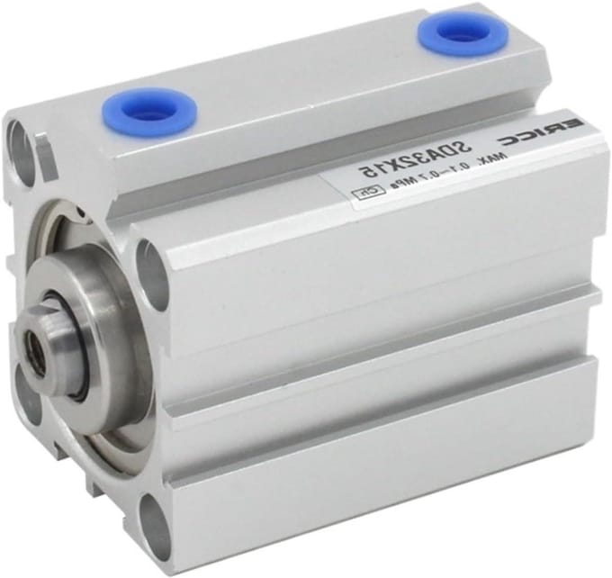 Luchtcilinder - Persluchtcilinder - Industriële Automatisering - Variabele Slaglengte - 50 mm Boring - Zilverkleurig