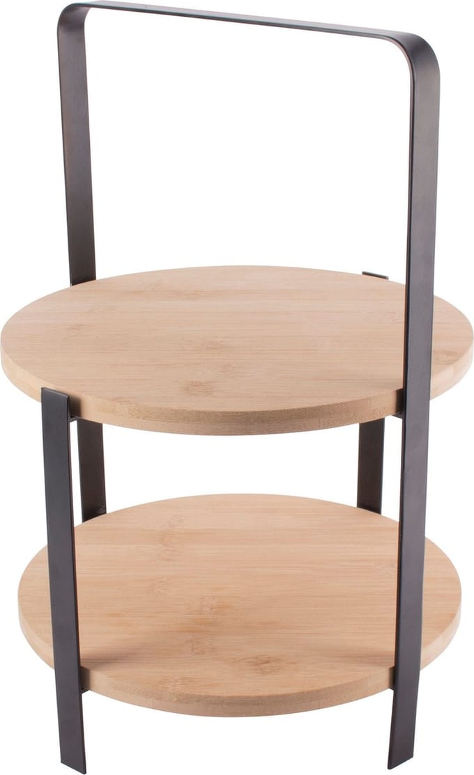 Gusta - Etagere/serveertoren - Bamboe - 2 laags - 39 cm