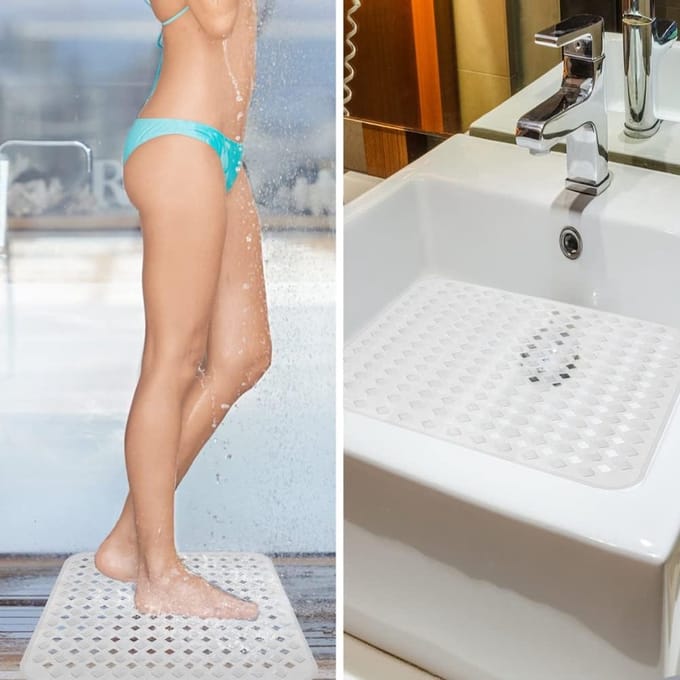 Shower mat – douchecabine, Antislipmat - Badkameraccessoire 53L x 53B centimeter