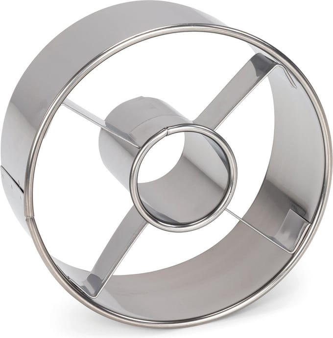 uitsteker donut en bagel 9 cm rvs zilver