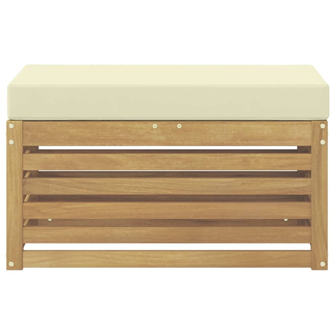 vidaXL - Buitenstoel - Bank - Massief - Acacia - Hout - Wit