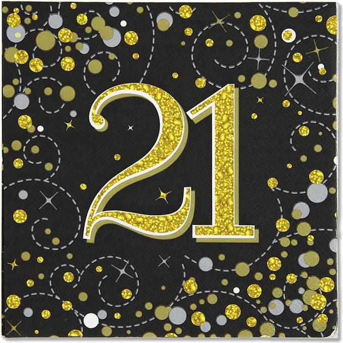 Oaktree - Servetten - 21 jaar Zwart Goud (16 stuks)