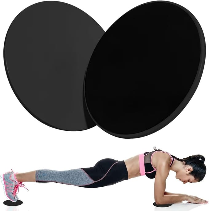 Glijschijven Set - Core Trainers - Full Body Workout - Dubbelzijdig Gebruik - One Size - Zwart