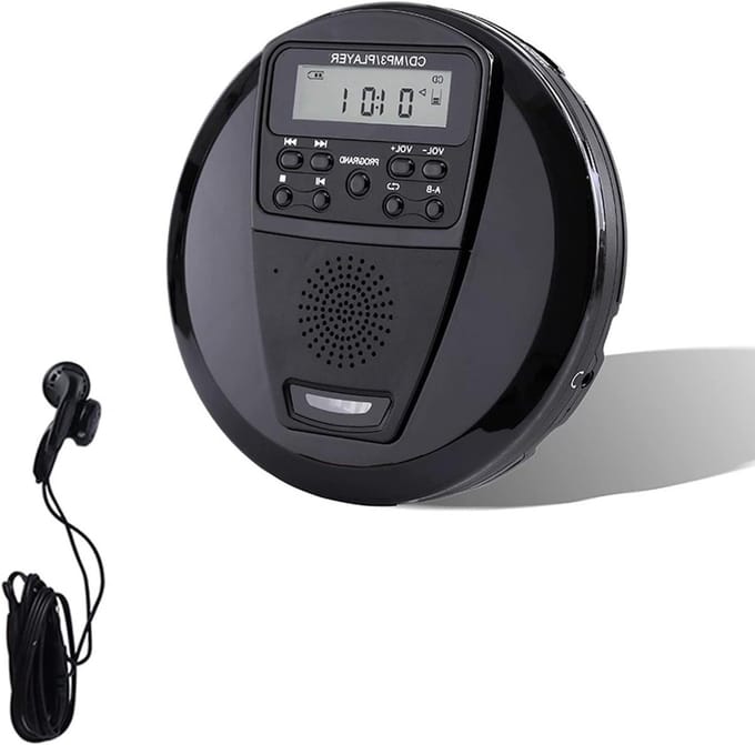 Draagbare CD Speler - Walkman CD Speler - Muziek Luisteren - Anti-Skip Bescherming - 1200mAh Batterij - Wit