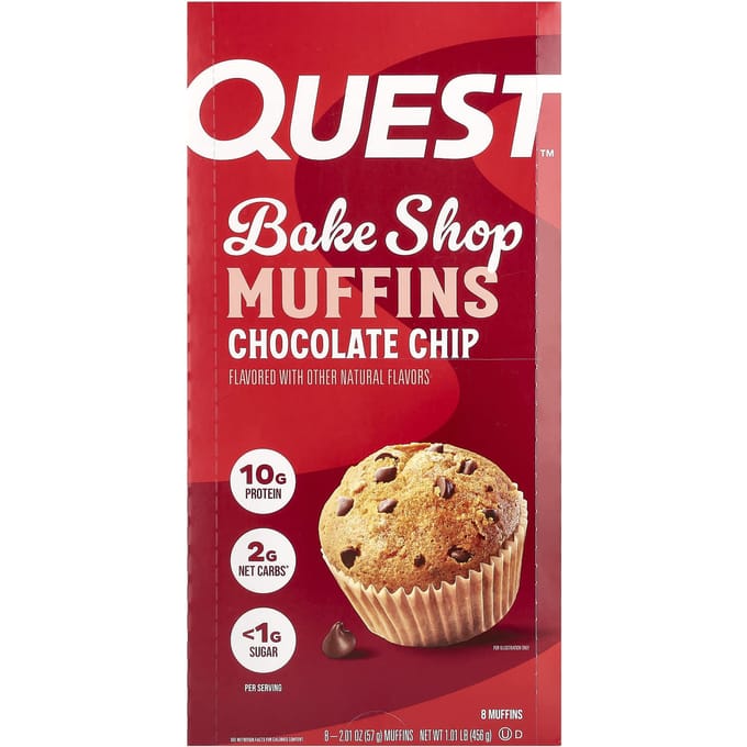 Bakkerij Muffins, Chocolade Chip, 8 Muffins, 57G (2,01 oz) Elk
