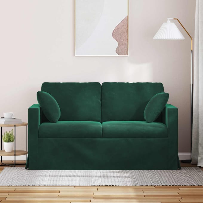 vidaXL - Bank - Donkergroen - 138 - x - 78 - x - 80 - cm - Fluweel