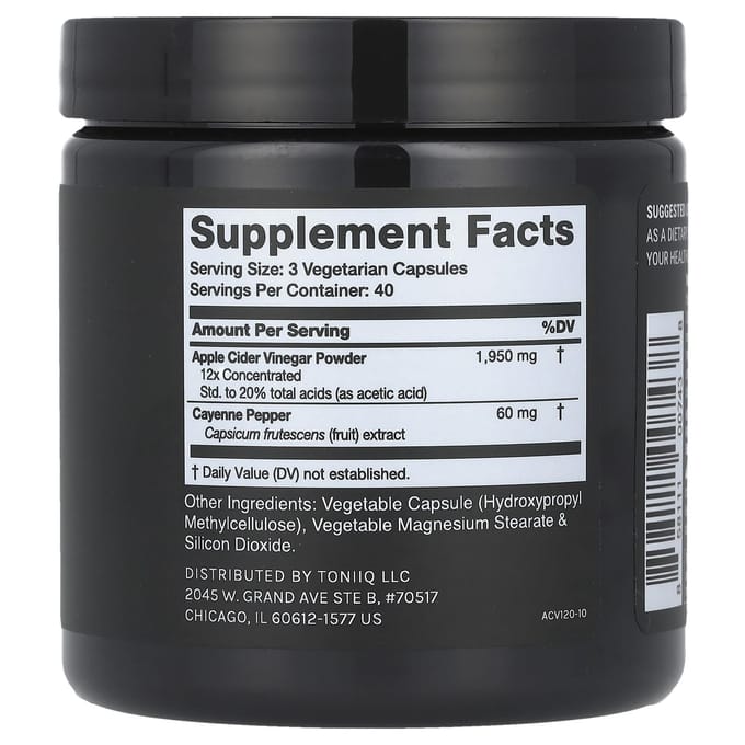 Toniiq, Appelciderazijn, 120 Capsules