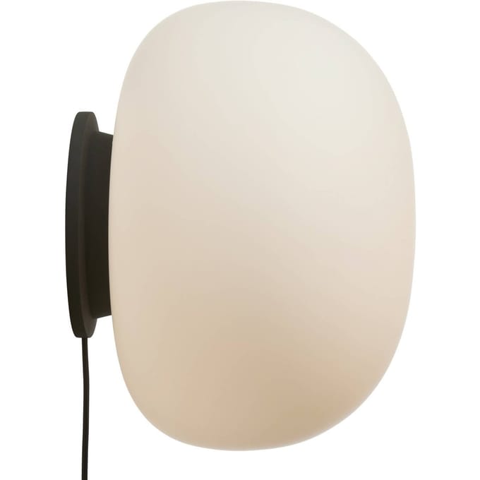 FRANDSEN wandlamp Supernate, Ø 38 cm, schakelaar, opaal/wit