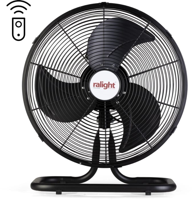 Vloerventilator ø45cm 45W met afstandsbediening zwart