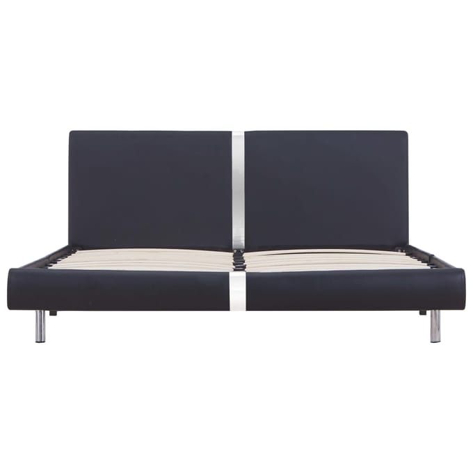 vidaXL - Bedframe - kunstleer - zwart - 120x200 - cm
