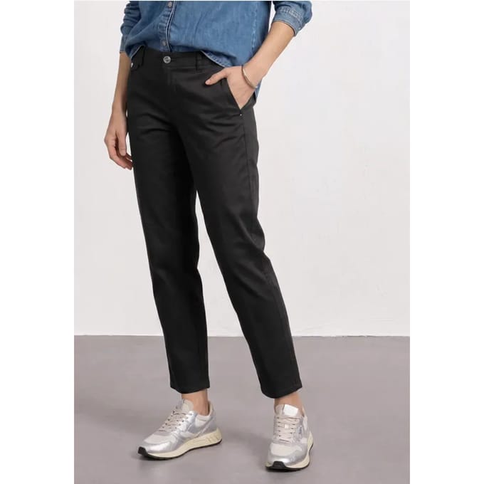Casual fit chino's in een zachte stof