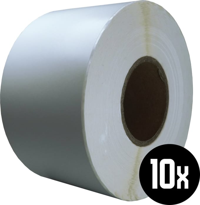 DULA Compatible Zebra Labels 102x210mm - 810 etiketten per rol - kern 76mm - Wit - Permanent - 10 rollen
