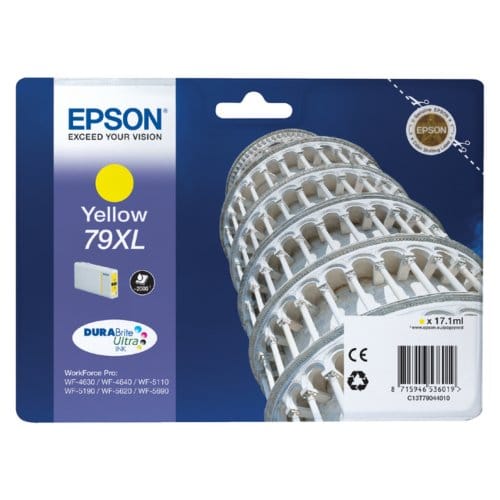 Epson Office Electronics - DURABrite Ultra 79XL Gele Inktcartridge, Geschikt voor diverse Epson printers.