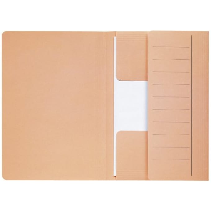 Dossiermap djois secolor mammoet folio 3 kleppen 250gr recycled 360 x 250 mm chamois