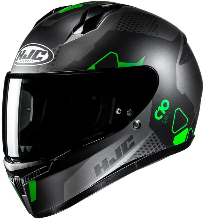 HJC C10 Aspa Zwart Grijs Groen Integraalhelm - Helm