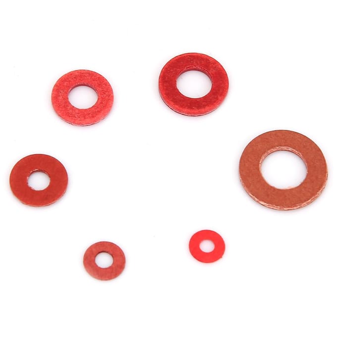 500 Stuks Koolstofstaal Geplateerd Wit Zink Rood Isolatie Platte Ring Set
