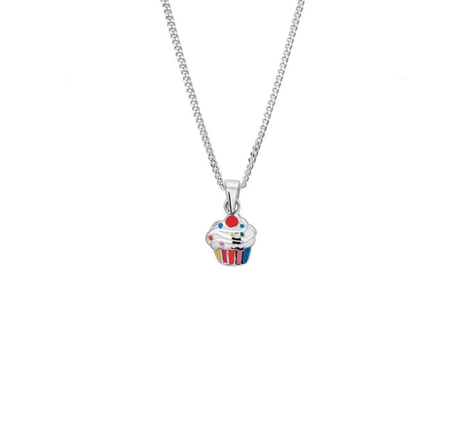 Zilver Gerhodineerde Collier cupcake 1 1329655