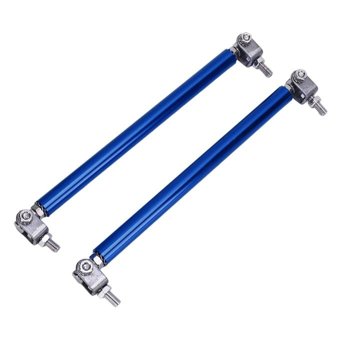 2 Stuks Bumper Lip Diffuser Stang 15cm Uittrekbare RVS Splitter Steun Trekstang Blauw rood