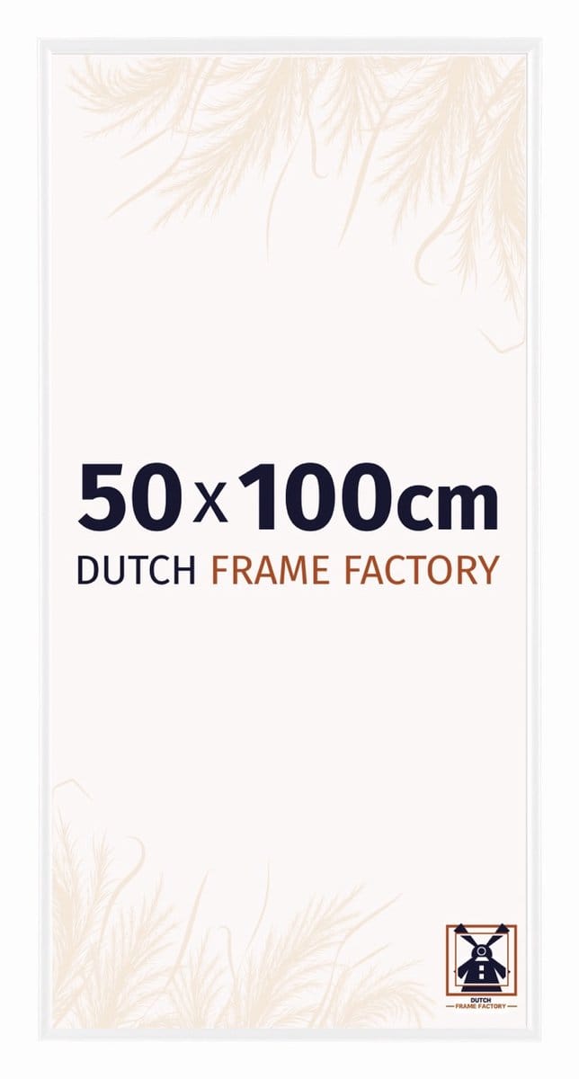 Fotolijst 50x100 cm - Kunststof - Wit Hoogglans - Easy