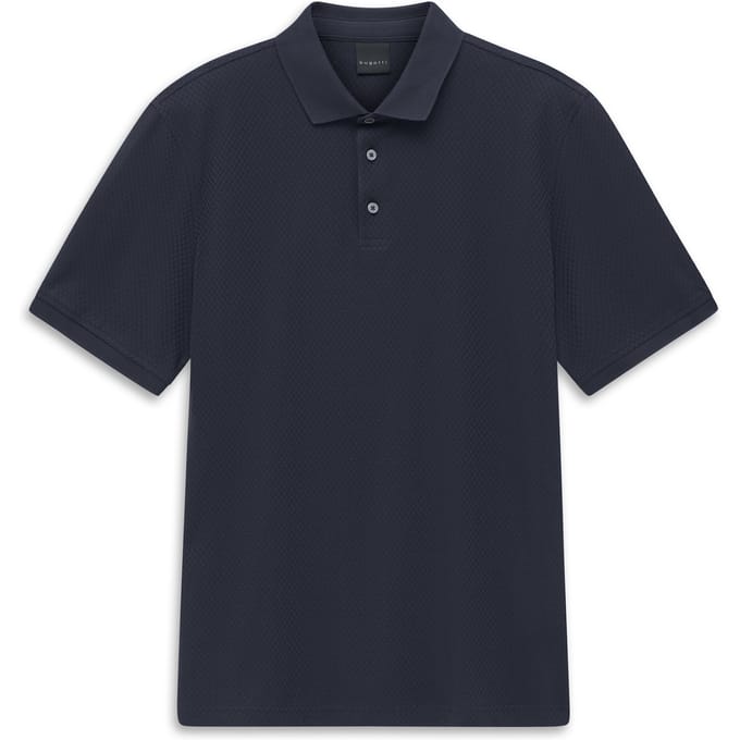 Bugatti Herren Poloshirt met katoenen structuur